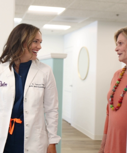 patient smiling at dent