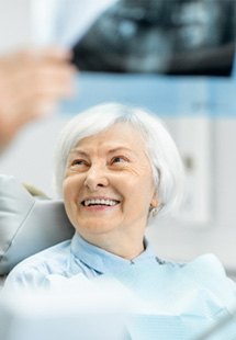 patient talking to dentist