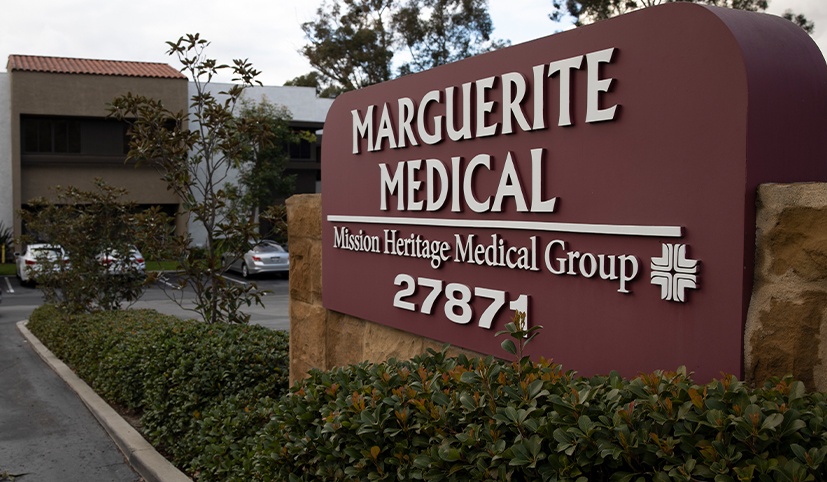 Medical center sign outside of Mission Viejo dental office building